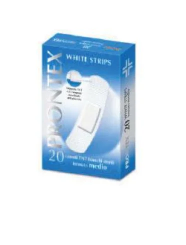 Cerotto prontex white strips formato medio astuccio 20 pezzi Cerotto prontex white strips formato medio astuccio 20 pezzi