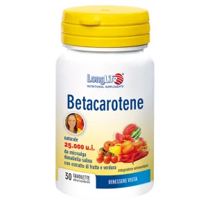 LONGLIFE BETACAROTENE TITOLAZIONE 25000 30 TAVOLETTE RIVESTITE
