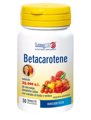 Longlife betacarotene titolazione 25000 30 tavolette rivestite Longlife betacarotene titolazione 25000 30 tavolette rivestite