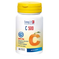 LongLife C 500 - Integratore di Vitamina C Antiossidante - 60 Tavolette