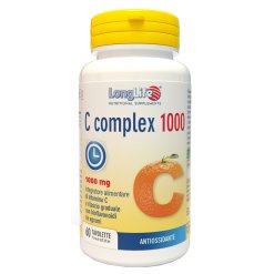 LongLife C Complex 1000 - Integratore di Vitamina C Antiossidante - 60 Tavolette