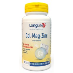 LongLife Cal-Mag-Zinc - Integratore per il Sistema Muscolo Scheletrico - 60 Tavolette