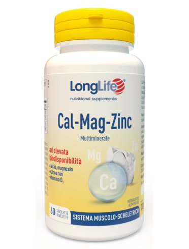 Longlife cal-mag-zinc - integratore per il sistema muscolo scheletrico - 60 tavolette