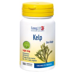 LongLife Kelp 150 mg - Integratore per il Benessere della Tiroide - 180 Compresse