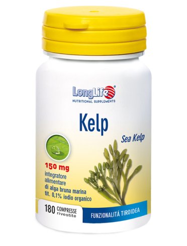 Longlife kelp 150 mg - integratore per il benessere della tiroide - 180 compresse