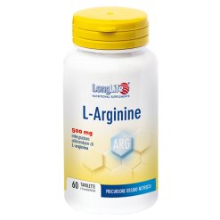 LongLife L-Arginine 500 mg - Integratore per la Circolazione - 60 Tavolette