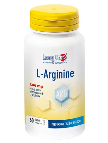 Longlife l-arginine 500 mg - integratore per la circolazione - 60 tavolette Longlife l-arginine 500 mg - integratore per la circolazione - 60 tavolette