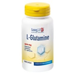 LongLife L-Glutamine 500 mg - Integratore per la Funzionalità Muscolare - 100 Capsule