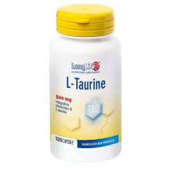 LongLife L-Taurine 500 mg - Integratore per il Sistema Nervoso e Muscolare - 100 Capsule