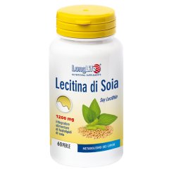 LongLife Lecitina di Soia 1200 mg - Integratore per il Metabolismo dei Lipidi - 60 Perle
