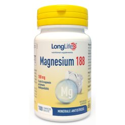 LongLife Magnesium 188 mg - Integratore di Magnesio - 100 Compresse