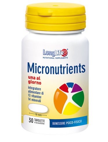 Longlife micronutrients - integratore multivitaminico - 30 tavolette