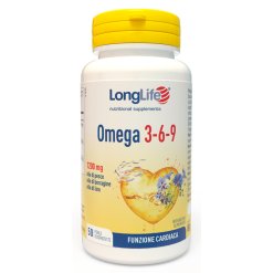 LongLife Omega 3-6-9 1200 mg - Integratore per la Funzione Cardiaca - 50 Perle