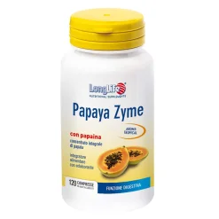 LongLife Papaya Zyme - Integratore Digestivo - 120 Tavolette