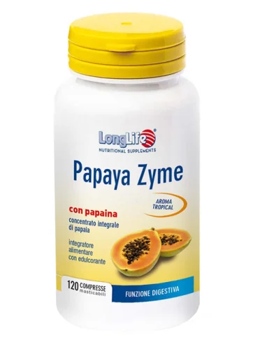 Longlife papaya zyme - integratore digestivo - 120 tavolette Longlife papaya zyme - integratore digestivo - 120 tavolette