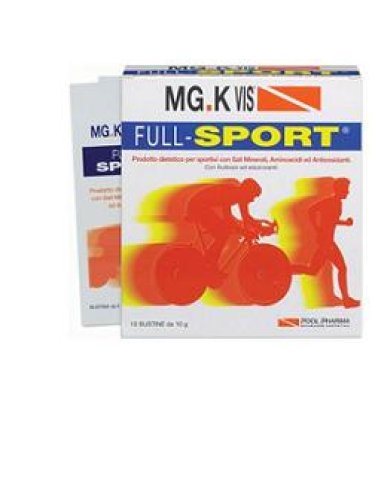 Mg.k vis full sport - integratore di sali minerali per sportivi - 10 bustine