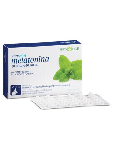 Vitacalm melatonina sublinguale 1 mg - integratore per favorire il sonno - 60 compresse