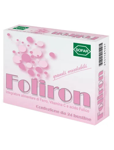Foliron - integratore di ferro e acido folico - 24 bustine Foliron - integratore di ferro e acido folico - 24 bustine