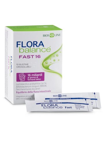 Florabalance fast 16 - integratore per l'equilibrio della flora intestinale - 10 bustine