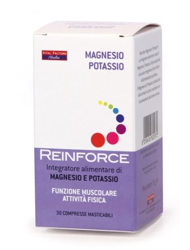 Reinforce magnesio + potassio 30 compresse masticabili