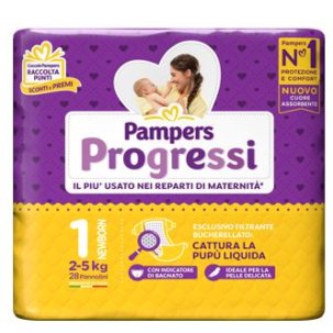 Pampers Progressi - Pannolini Sensitive Newborn Taglia 1 - 28 Pezzi