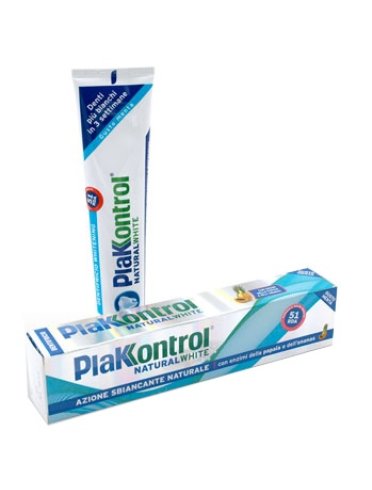 Plakkontrol natural white dentifricio 100 g