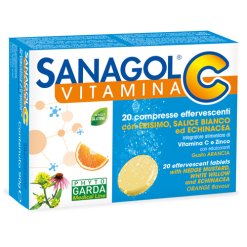 Sanagol - Integratore di Vitamina C e Zinco - 20 Compresse Effervescenti