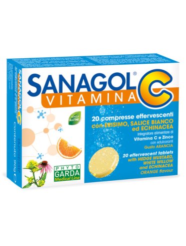 Sanagol - integratore di vitamina c e zinco - 20 compresse effervescenti