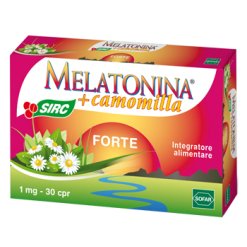 Melatonina Forte - Integratore per Favorire il Sonno con Camomilla - 30 Compresse