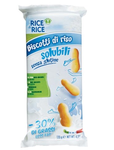 Rice&rice biscotti di riso solubili 30% grassi in meno 120 g