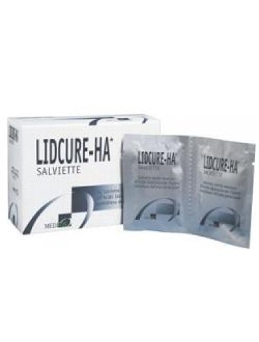 Lidcure-ha - salviettine detergenti oculari emollienti e lenitive - 16 pezzi