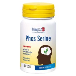 LongLife Phos Serine 100 mg - Integratore per la Funzione Cognitiva - 30 Capsule