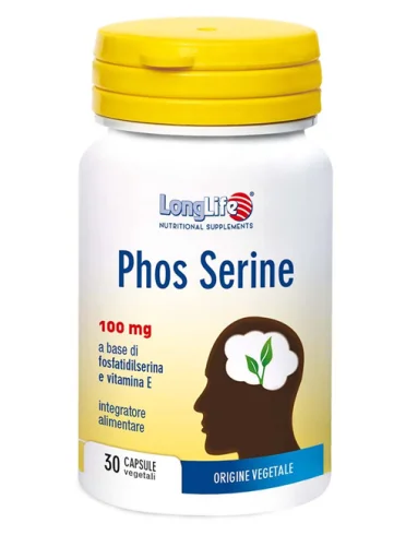 Longlife phos serine 100 mg - integratore per la funzione cognitiva - 30 capsule Longlife phos serine 100 mg - integratore per la funzione cognitiva - 30 capsule