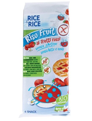 Rice&rice riso fruit frutti rossi 6 x 33 g senza uova