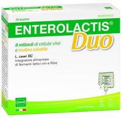 Enterolactis Duo - Integratore di Fermenti Lattici e Fibre - 20 Bustine