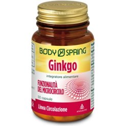 Body Spring Ginkgo Biloba - Integratore per la Funzionalità del Microcircolo - 50 Capsule