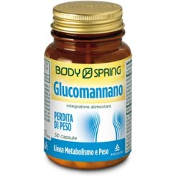 Body Spring Glucomannano - Integratore per il Controllo del Peso - 50 Capsule