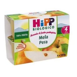 HIPP BIO HIPP BIO FRUTTA GRATTUGGIATA MELA PERA 4X100 G