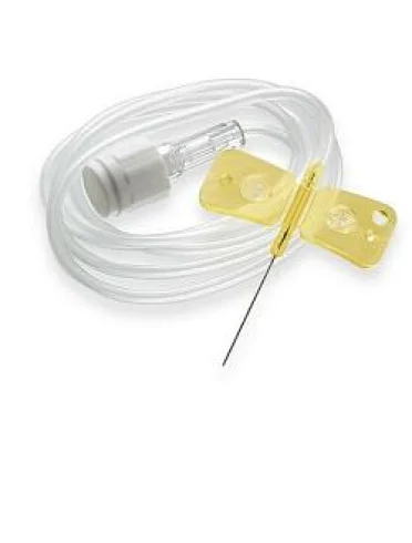 Ago sterile venogliss monouso in blister singolo peel pack cono rigido a triplice affilatura e trattamento silicolico antiattrito gauge27x10mm tubo lunghezza 90cm 1 pezzo Ago sterile venogliss monouso in blister singolo peel pack cono rigido a triplice affilatura e trattamento silicolico antiattrito gauge27x10mm tubo lunghezza 90cm 1 pezzo
