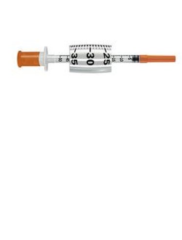 Siringa per insulina pic insumed 0,5 ml 100 ui ago gauge 31lunghezza 8 mm senza spazio morto 3 sacchetti da 10 pezzi
