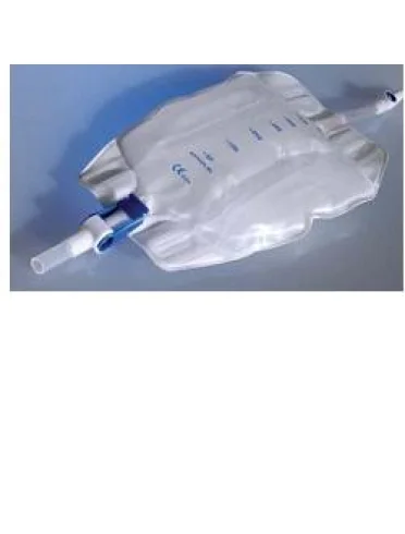 Sacca di drenaggio gamba per incontinenza standard in pvc con tubo di raccordo diritto 30cm rubinetto di scarico e valvoalvola antireflusso capienza 750ml 30 pezzi