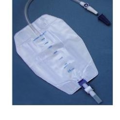 SACCA DI DRENAGGIO DA GAMBA PER INCONTINENZA A TRE CAMERE COMFORT 500CC STERILE IN PVC LATO PELLE RICOPERTO IN TESSUTO NON TESSUTO CON TUBO DRITTO 30CM 8 PEZZI