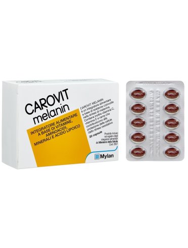 Carovit melanin - integratore senza betacarotene - 20 capsule