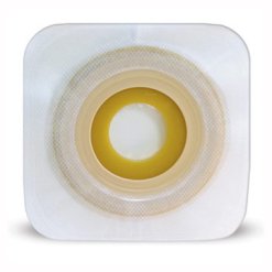 PLACCA PIANA MODELLABILE PER STOMIA DUE PEZZI 22-33MM FLANGIA 48MM CON ADESIVO IDROCOLLOIDALE 5 PEZZI