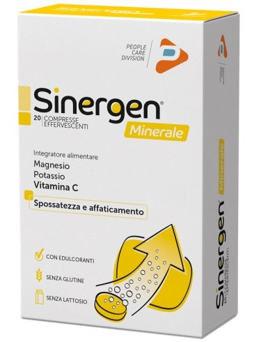 Sinergen minerale - integratore di magnesio e potassio gusto limone - 20 compresse