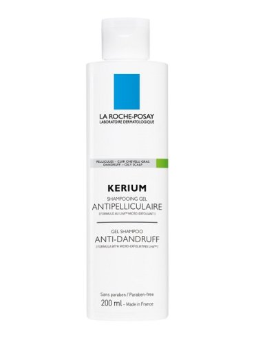 La roche-posay kerium - shampoo anti-forfora capelli grassi - 200 ml