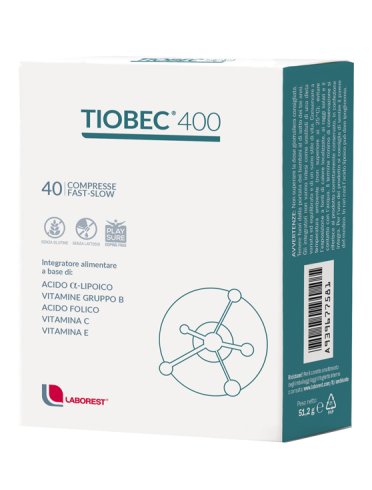 Tiobec 400 - integratore per metabolismo energetico - 40 compresse fast-slow