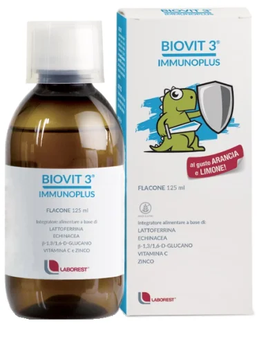 Biovit 3 immunoplus - integratore per difese immunitarie - sciroppo 125 ml Biovit 3 immunoplus - integratore per difese immunitarie - sciroppo 125 ml