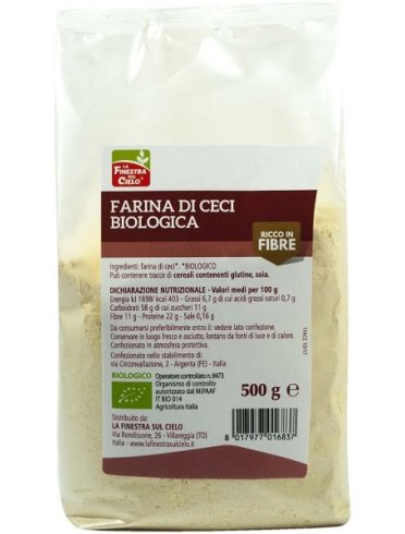 Fsc biofibre+ farina di ceci bio ad alto contenuto di fibra500 g