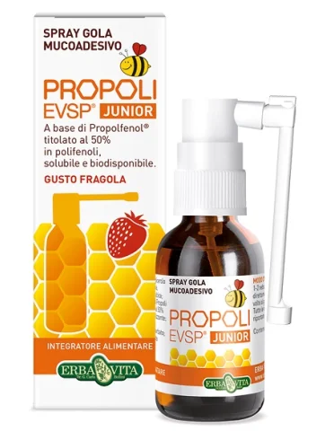 Propoli evsp spray gola mucoadesivo junior gusto fragola Propoli evsp spray gola mucoadesivo junior gusto fragola